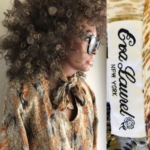 EVA LAUREL New York Tie-Neck Vintage BLOUSE 10